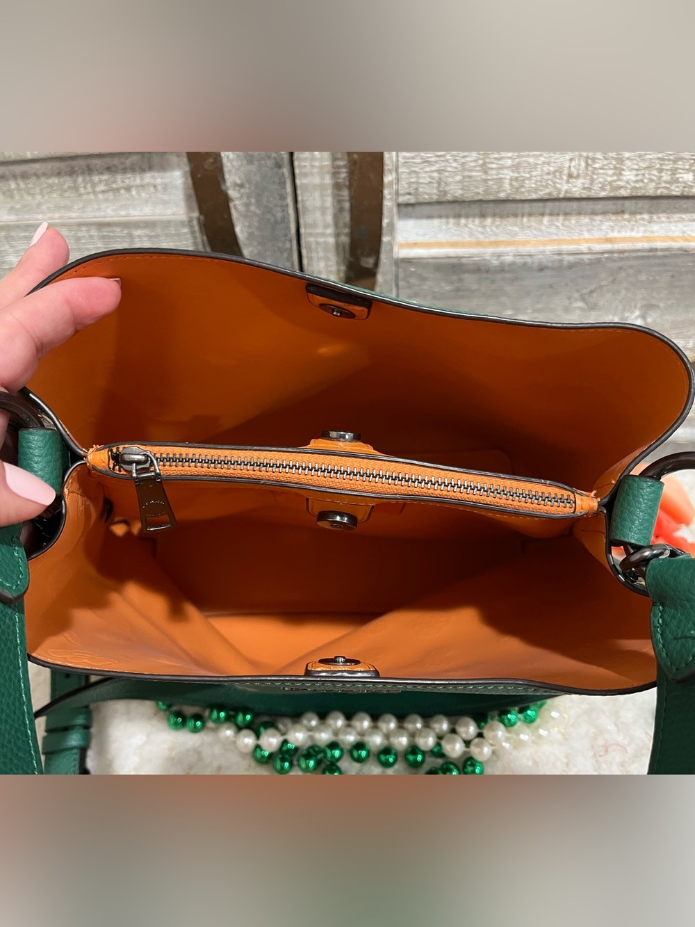 COACH Town Mystical Floral  Leather Bucket Bag C8214 - Picture 10 of 12